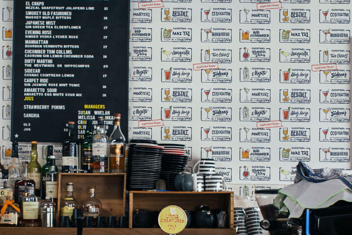 Creative and eye-catching Bar and Home Bar peel and stick or non-pasted wallpapers. Fancy Walls self-adhesive or traditional eco-friendly and PVC-free coctail bar wallpapers for walls