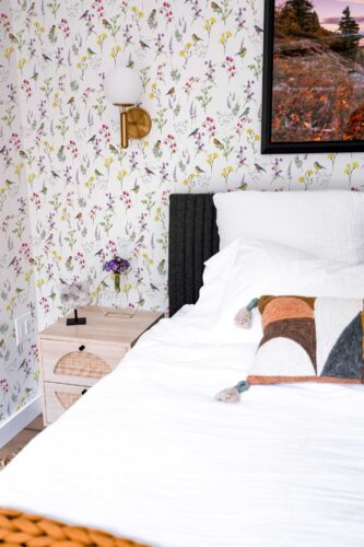 Spring birds and flowers self-adhesive wallpaper by Fancy Walls