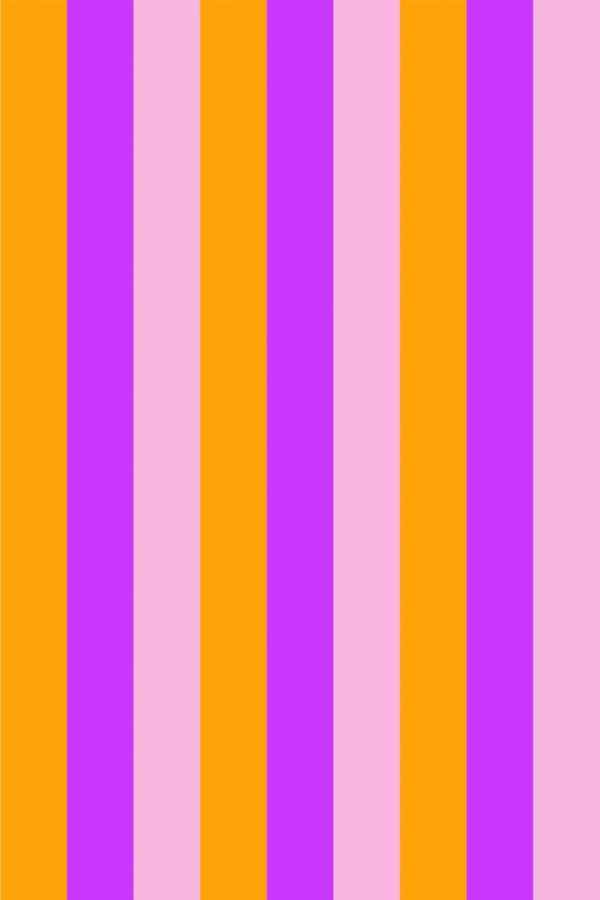 Fancy Walls traditional wallpaper in cheerful pink orange and purple pattern