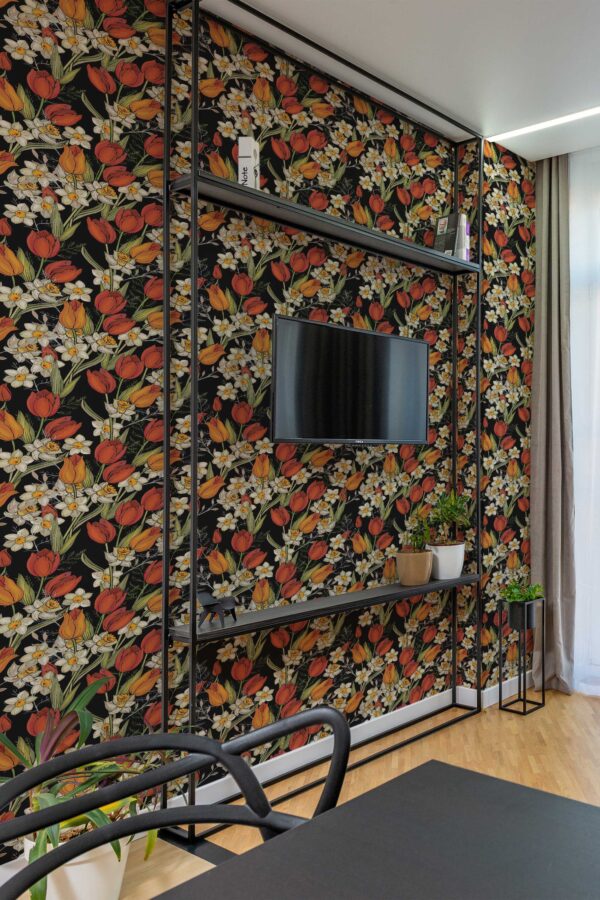 Fancy Walls self-adhesive wallpaper with colorful spring blossoms