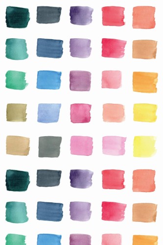 Pattern repeat of Colorful watercolor brush stroke removable wallpaper design