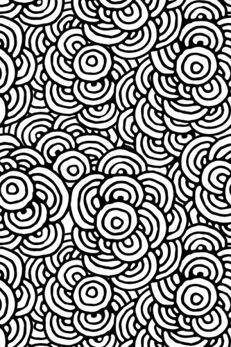 Fancy Walls self-adhesive wallpaper with abstract black and white circles