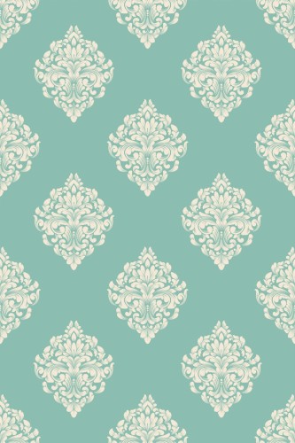 Pattern repeat of Damask removable wallpaper design
