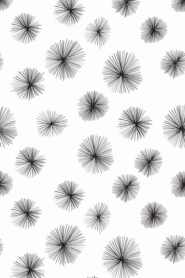 Pattern repeat of Dandelion removable wallpaper design