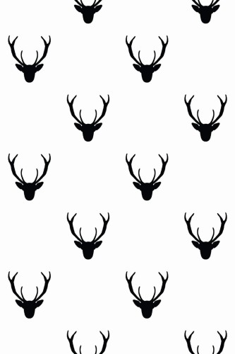 Pattern repeat of Deer removable wallpaper design