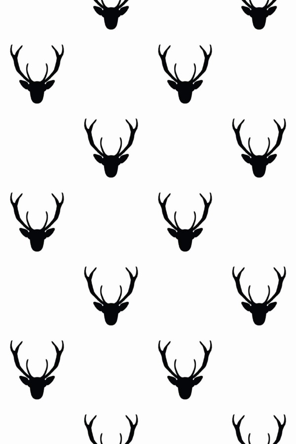Pattern repeat of Deer removable wallpaper design