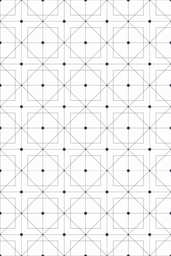 Pattern repeat of Delicate geometric squares removable wallpaper design