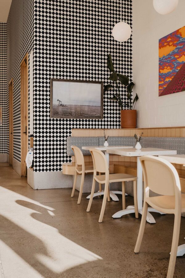 Bold harlequin peel and stick wallpaper by Fancy Walls