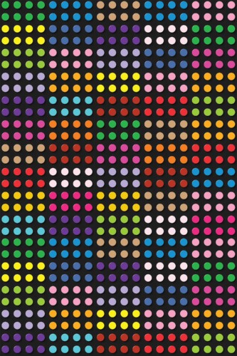 Fancy Walls removable wallpaper with colorful dot pattern