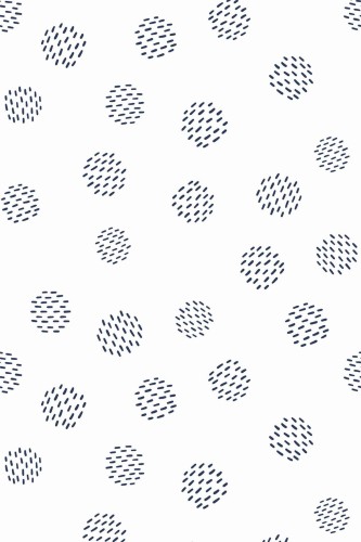 Pattern repeat of Dotted circles removable wallpaper design