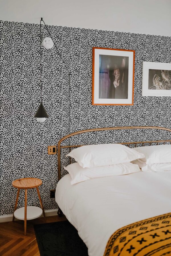 Tiny cheetah peel and stick wallpaper by Fancy Walls
