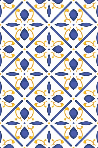 Pattern repeat of Faux tile removable wallpaper design