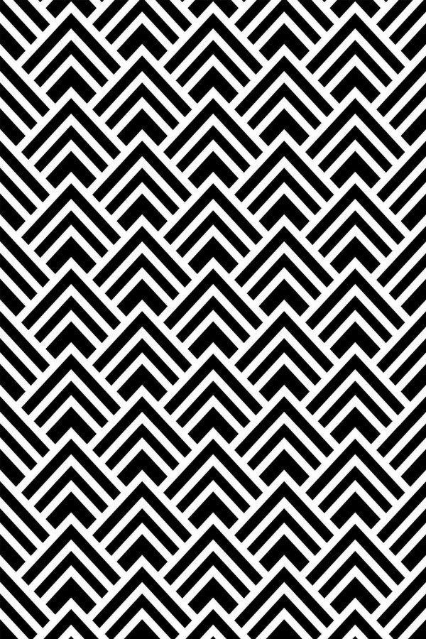 Pattern repeat of Geometric chevron removable wallpaper design