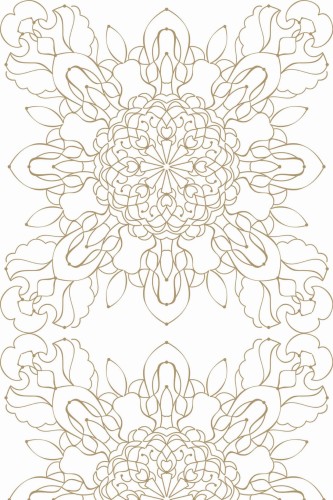 Pattern repeat of Geometric floral removable wallpaper design