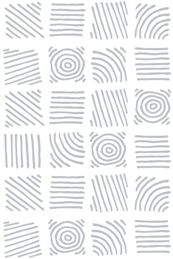 Fancy Walls removable wallpaper featuring abstract gray line art