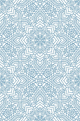 Pattern repeat of Geometric mandala removable wallpaper design