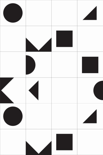 Pattern repeat of Geometric shapes grid removable wallpaper design