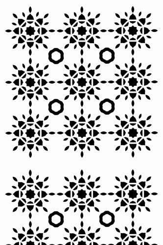 Pattern repeat of Geometric sun removable wallpaper design