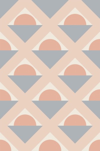 Pattern repeat of Geometric sunset removable wallpaper design