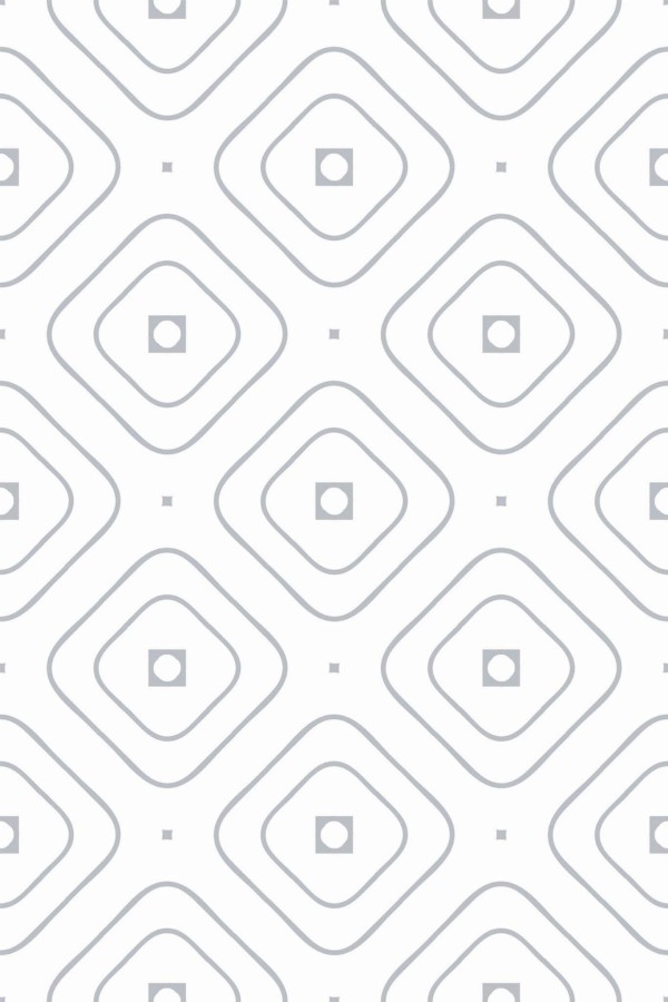 Pattern repeat of Gray and white geometric removable wallpaper design