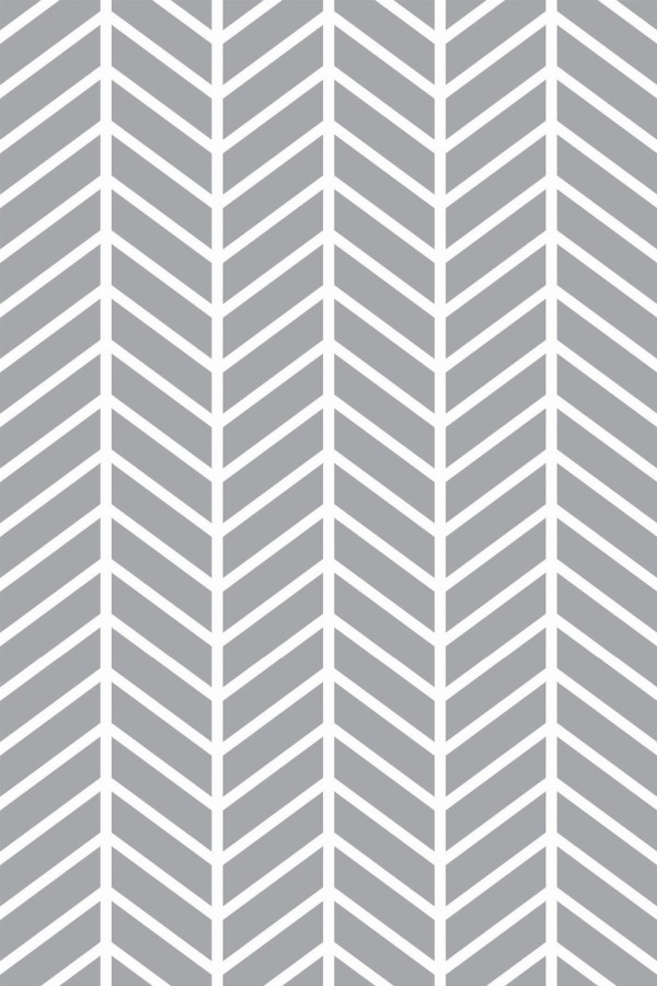 Pattern repeat of Gray Chevron Herringbone Elegance removable wallpaper design