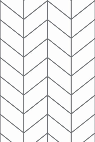 Pattern repeat of Gray minimalist chevron removable wallpaper design