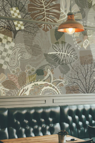 gray wall mural collection
