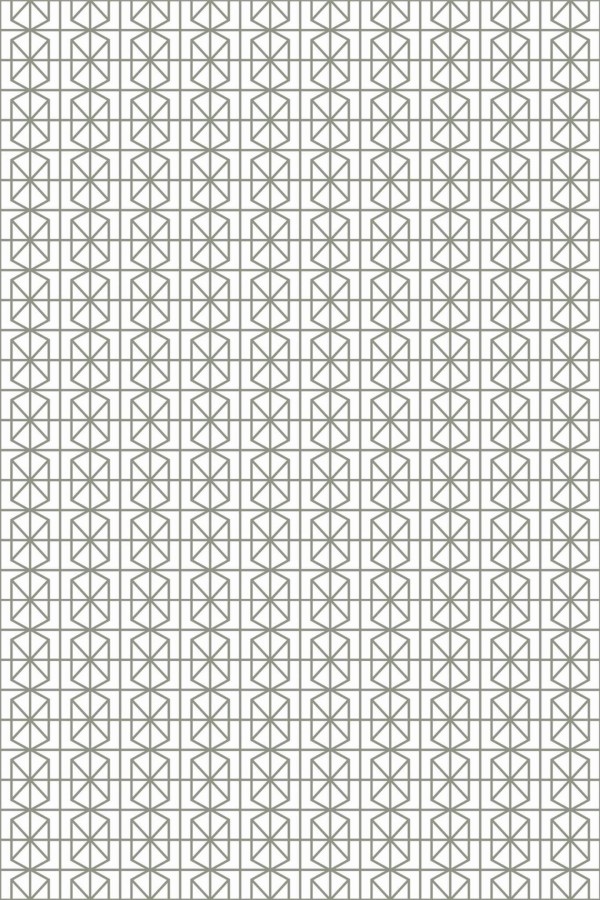 Pattern repeat of Green geometric removable wallpaper design