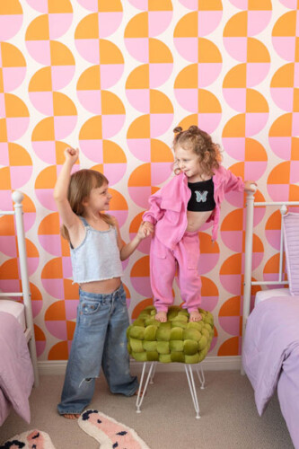 fancy walls groovy semi circles peel and stick wallpaper