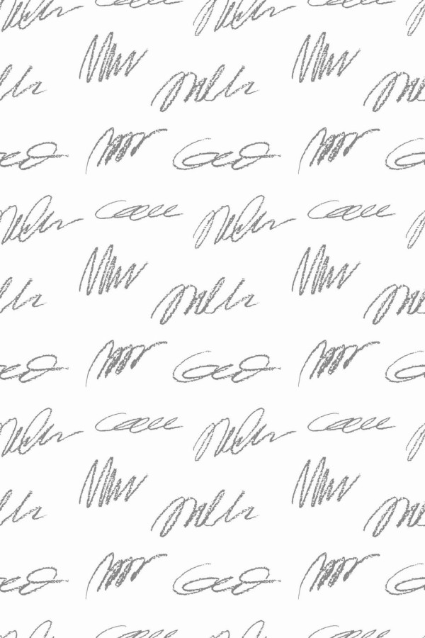 Pattern repeat of Handwriting removable wallpaper design