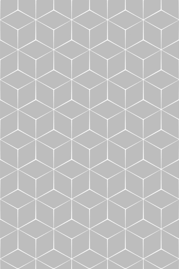 Pattern repeat of Hexagon cube removable wallpaper design