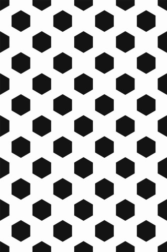 Pattern repeat of Hexagon polka dot removable wallpaper design