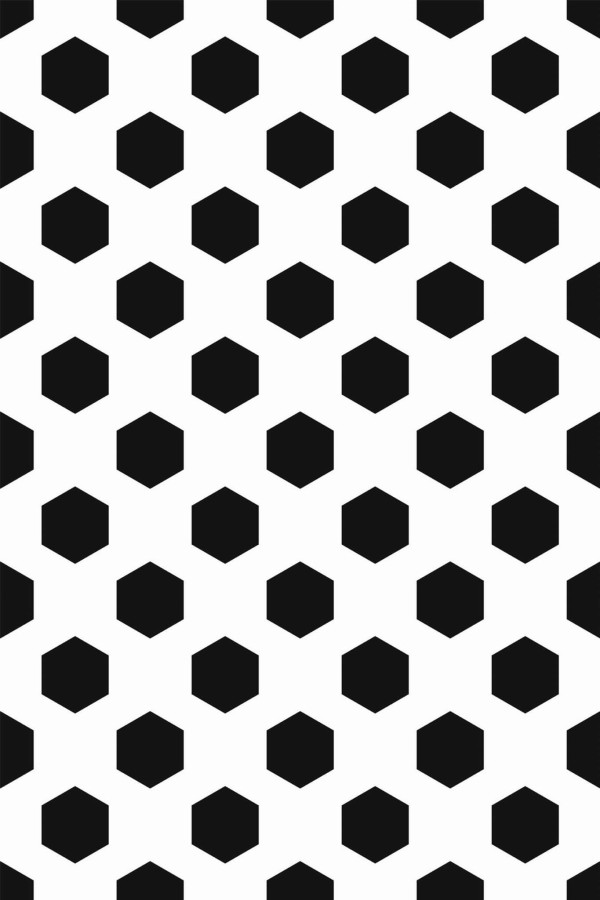 Pattern repeat of Hexagon polka dot removable wallpaper design