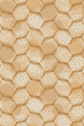 Pattern repeat of Honeycomb removable wallpaper design