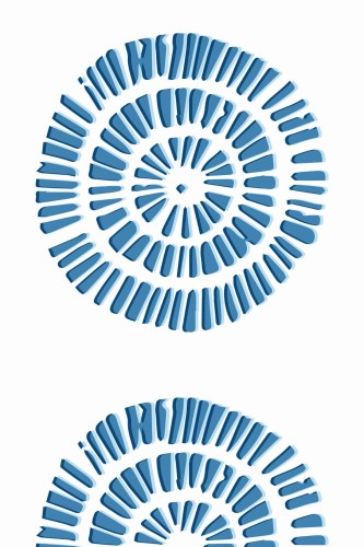 Pattern repeat of Ikat circle removable wallpaper design