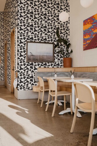 Dynamic monochrome dalmatian self-adhesive wallpaper by Fancy Walls