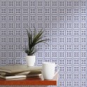 Scandinavian style accent wall decorated with Italian tile peel and stick wallpaper