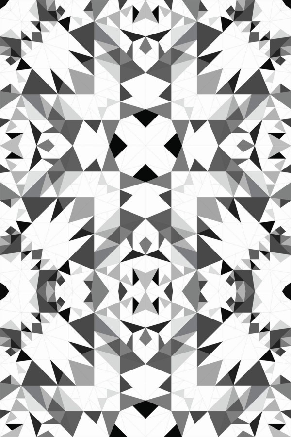 Pattern repeat of Kaleidoscope removable wallpaper design