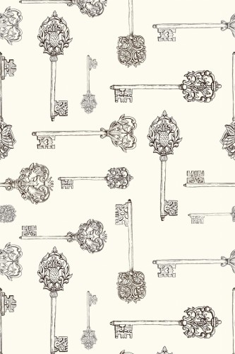 Pattern repeat of Key removable wallpaper design