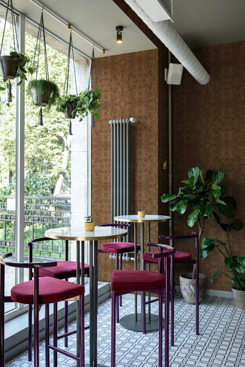 Traditional wallpaper in classic brown leopard design by Fancy Walls