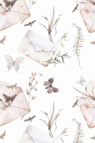 Pattern repeat of Letter removable wallpaper design
