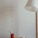 Minimal style bathroom decorated with Little stars peel and stick wallpaper