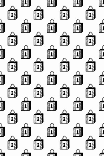 Pattern repeat of Lock removable wallpaper design