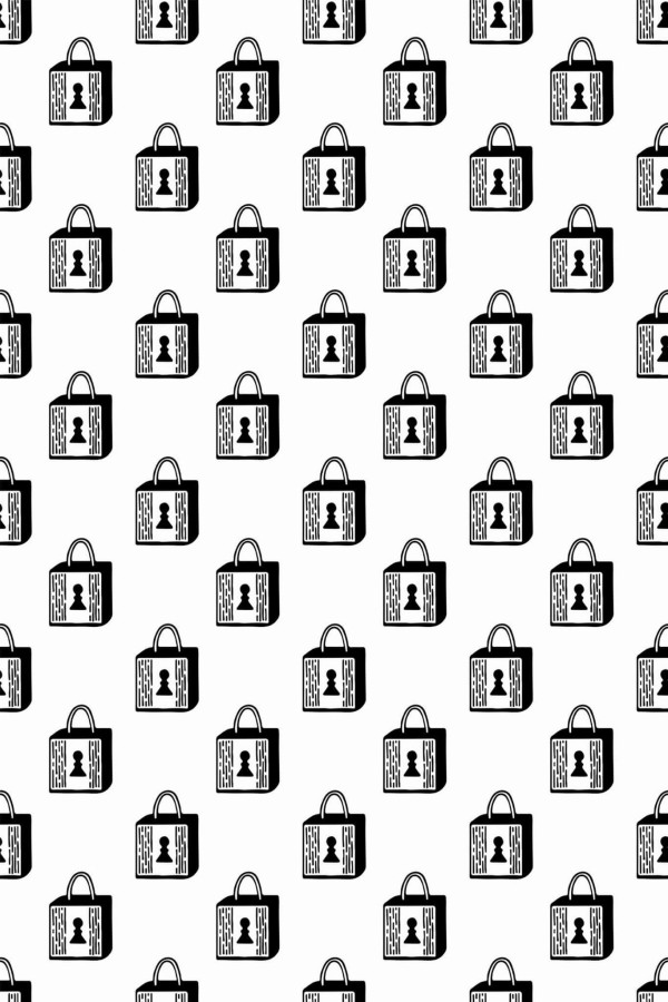 Pattern repeat of Lock removable wallpaper design