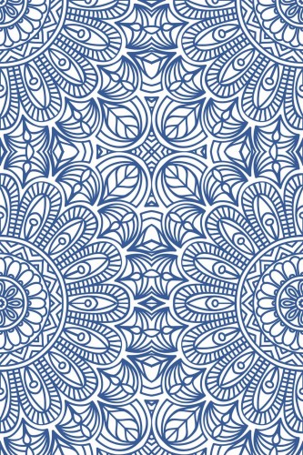 Pattern repeat of Mandala removable wallpaper design