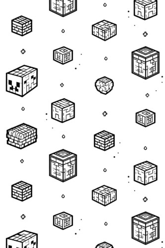 Fancy Walls removable wallpaper in black and white with pixel game texture