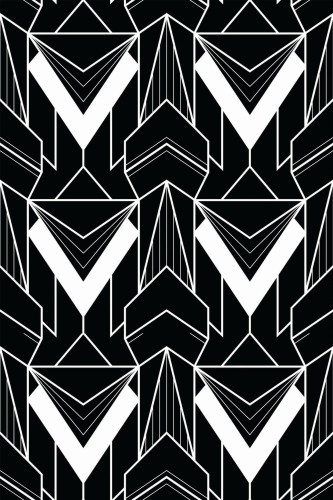 Pattern repeat of Modern Art Deco removable wallpaper design