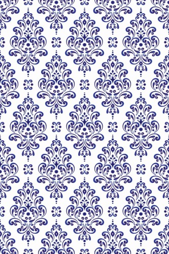 Pattern repeat of Modern damask removable wallpaper design