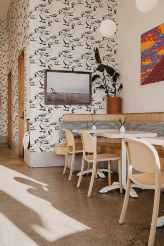 Black and white removable wallpaper with ducks by Fancy Walls