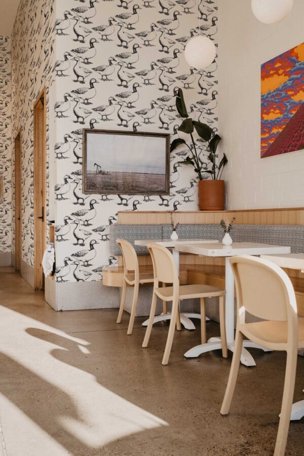 Black and white removable wallpaper with ducks by Fancy Walls